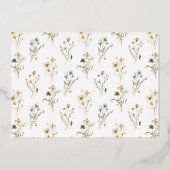 花のセーブ・ザ・デート・箔張り招待状 箔招待状 (裏面)