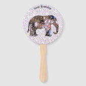 花のゾウ ハンドファン (正面)