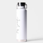 花のタイポグラフィースクリプトネーム先生への感謝 ウォーターボトル (背面)