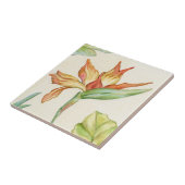 花のタイル極楽鳥 タイル (側面)