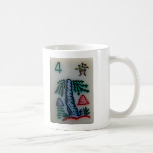 花のタイル コーヒーマグカップ