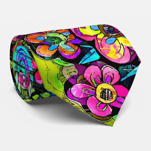 花のタイ2 ネクタイ (ロール)