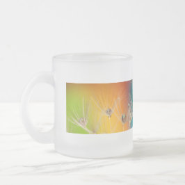 花のタンポポのウェディングシャワー愛絵画 フロストグラスマグカップ