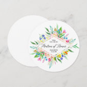 花のダイヤモンド 伴娘 媒酌人 招待状 (正面/裏面)