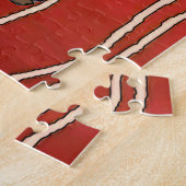 花のダックスフント ジグソーパズル (側面)