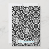 花のダマスクの誕生日 招待状 (裏面)