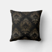 花のダマスク柄 クッション (裏面)