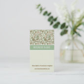 花のダマスク織のトリミングの名刺 名刺 (スタンド正面)