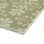 花のダマスク織の壁紙 カッティングボード (角)