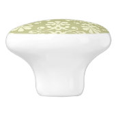 花のダマスク織の壁紙 セラミックノブ (側面)