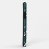 花のダマスク織の青及び白い花のガーリーな上品 Case-Mate iPhoneケース (裏面/右)