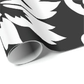 花のダマスク織パターン ラッピングペーパー (ロールコーナー)