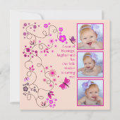 花のダンス-写真の招待状 招待状 (正面)