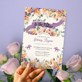 花のダービー ブライダルシャワー パープル イエロー ローズ 招待状