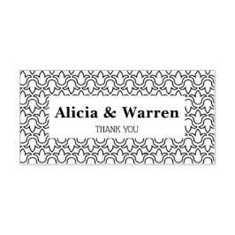 花のチューリップフローラフレームカップルの名感謝してい前。 セルフインキングスタンプ