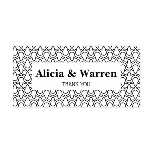 花のチューリップフローラフレームカップルの名感謝してい前。 セルフインキングスタンプ (デザイン)