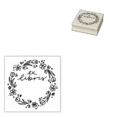 花のチューリップ エクセリブリス 本のスタンプ ラバースタンプ (押印)