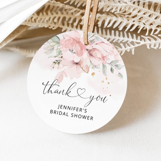 花のチークローズ ブライダルシャワープレゼントタグ フェイバータグ
