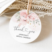 花のチークローズ ブライダルシャワー フェアお礼タグ フェイバータグ