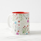 花のツートーンマグ ツートーンマグカップ (正面左)