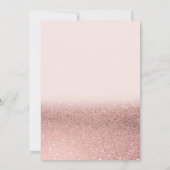 花のティーカップ ローズゴールド ボケ 退職 招待状 (裏面)