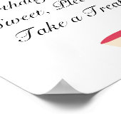 花のティーパーティー看板 ポスター (角)