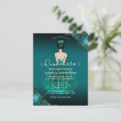 花のティールプリンセスゴールドの誕生日キンセアニエラ ポストカード (スタンド正面)