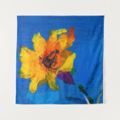 花のテクスチャ油絵、ア絵を描ートワイルドフロー タペストリー (正面)