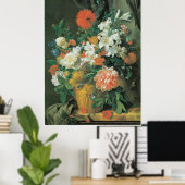 花のテラコッタ花瓶1720s ポスター (ホームオフィス)