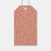 花のテラコッタ ベビーシャワー 感謝の気持ちのギフトタグ ギフトタグ (裏面)