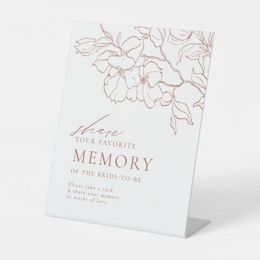 花のテラコッタ 思い出のブライダルシャワー 台座サイン (正面)
