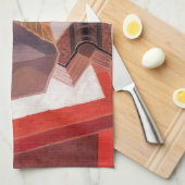 花のテーブルにJuan Grisによるヴィンテージ・キュービズム キッチンタオル (四つ折り)