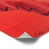 花のテーブルにJuan Grisによるヴィンテージ・キュービズム ポスター (角)