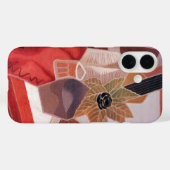 花のテーブルにJuan Grisによるヴィンテージ・キュービズム Case-Mate iPhoneケース (裏面 (横))