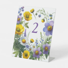 花のテーブルナンバー 台座サイン