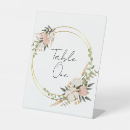 花のテーブルナンバー 台座サイン