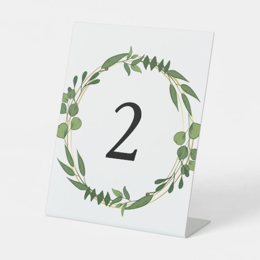 花のテーブルナンバー 台座サイン (正面)