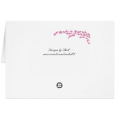 花のテーブル席カード – ピンクの花 (裏面横)