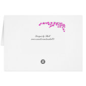 花のテーブル席カード – マゼンタ (裏面横)