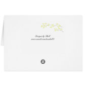 花のテーブル席カード – 黄色い花 (裏面横)