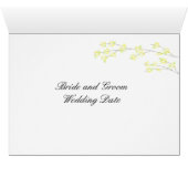 花のテーブル席カード – 黄色い花 (内部横(下))