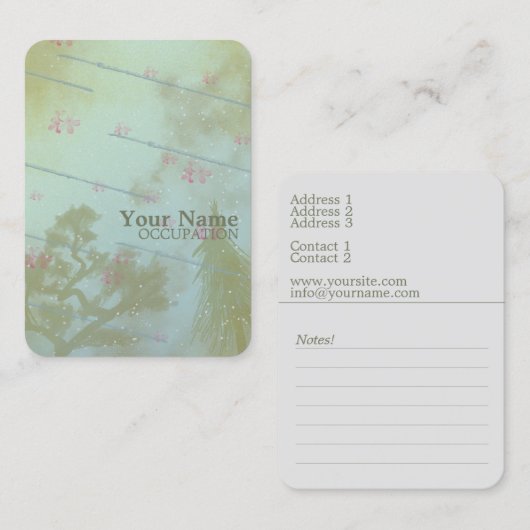 花のテーマ – 名刺 (正面/裏面)