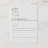 花のテーマ – 名刺 (裏面)