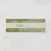 花のテーマ – 製品価格ラベル、名刺 スキニー名刺 (裏面)