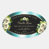 花のテール ブラック ゴールド ラベル 葉の多いバラ (正面)