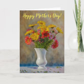 花のデイジーアート母の日カード カード (正面)