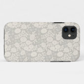 花のデイジーヴィンテージグレーパターン Case-Mate iPhoneケース (裏面(横))
