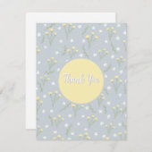 花のデザインの感謝を伝えるカード シーズンカード (正面/裏面)