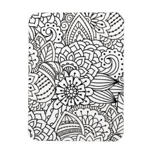 花のデザインの落書き マグネット