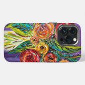 花のデザインのiPhone / iPadケース iPhoneケース (裏面横)